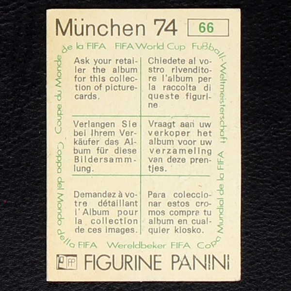 Tip und Tap Sticker No. 66 Panini - München 74