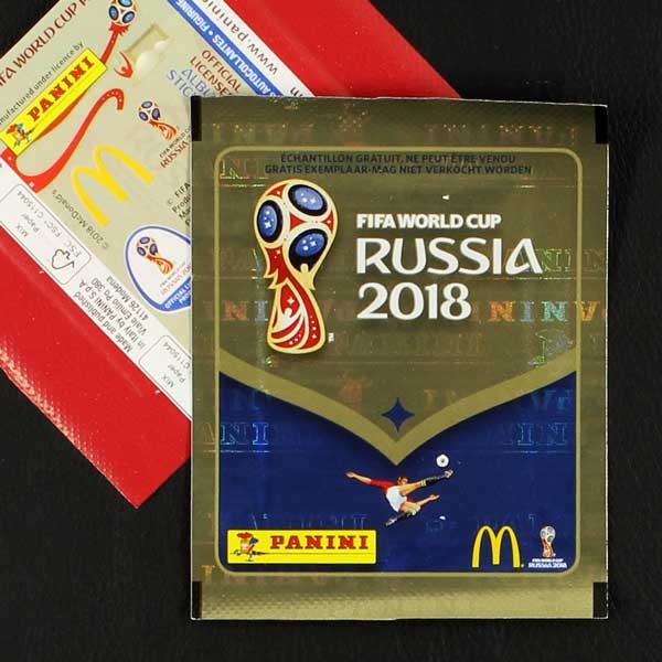 Russia 2018 McDonalds Panini Sticker Tüte Belgische Variante