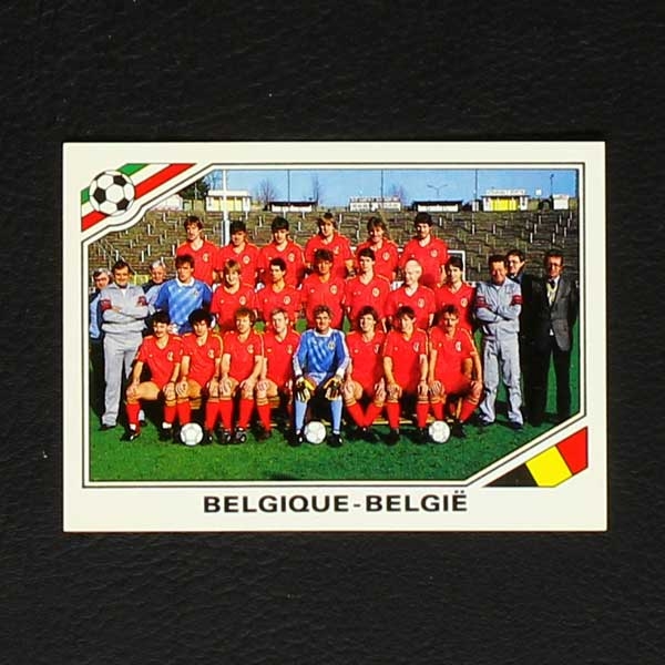 Mexico 86 Nr. 129 Panini Sticker Team Belgique