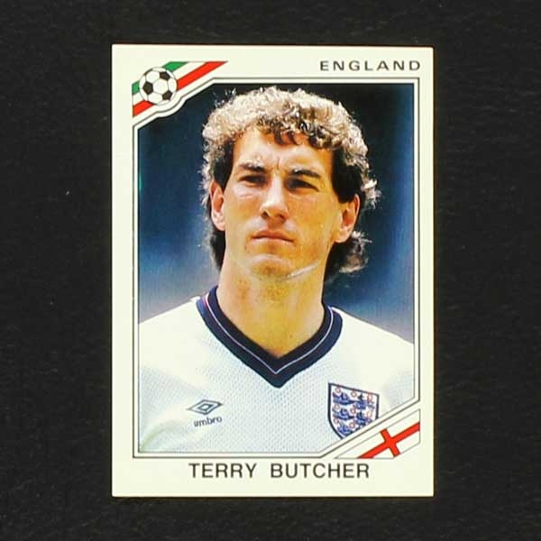 Panini STICKER MEXICO 86 404 ENGLAND BUTCHER WITH BACK VERY GOOD! 