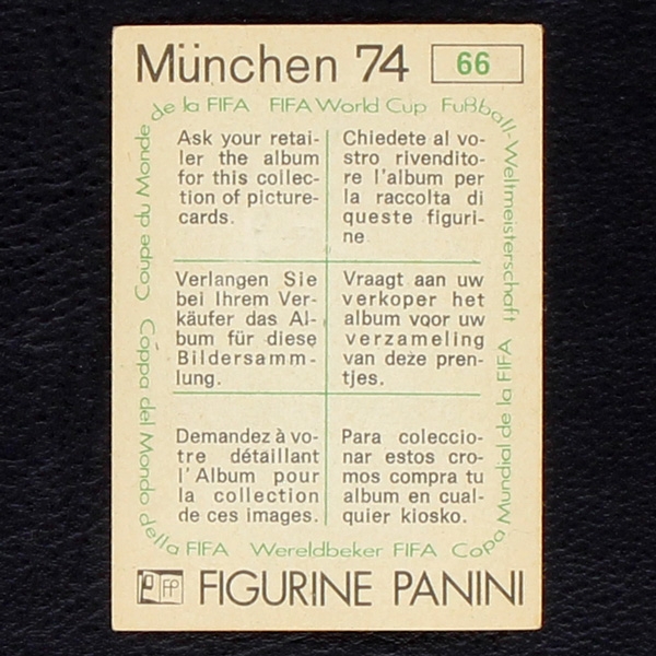 Tip und Tap Sticker Nr. 66 Panini - München 74
