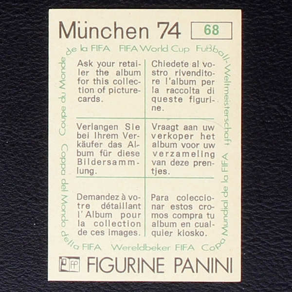 Tip und Tap Sticker Nr. 68 Panini - München 74