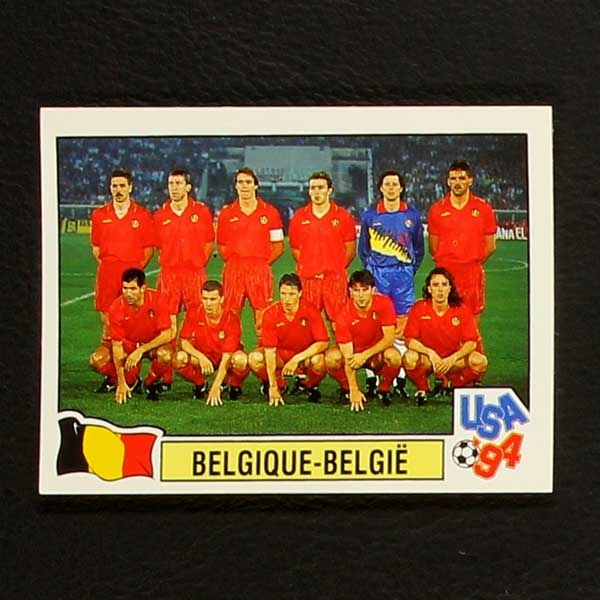 USA 94 No. 256 Panini sticker team Belgique
