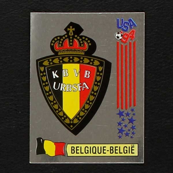 USA 94 Nr. 285 Panini Sticker Wappen Belgique