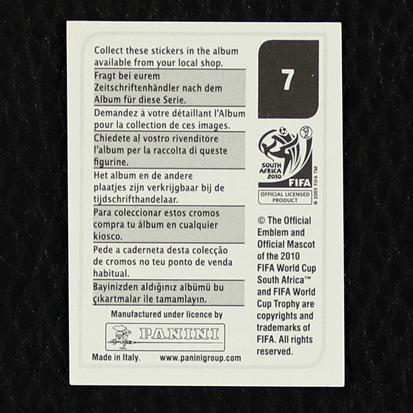 Cape Town Stadion Panini Sticker Nr. 7 - South Africa 2010