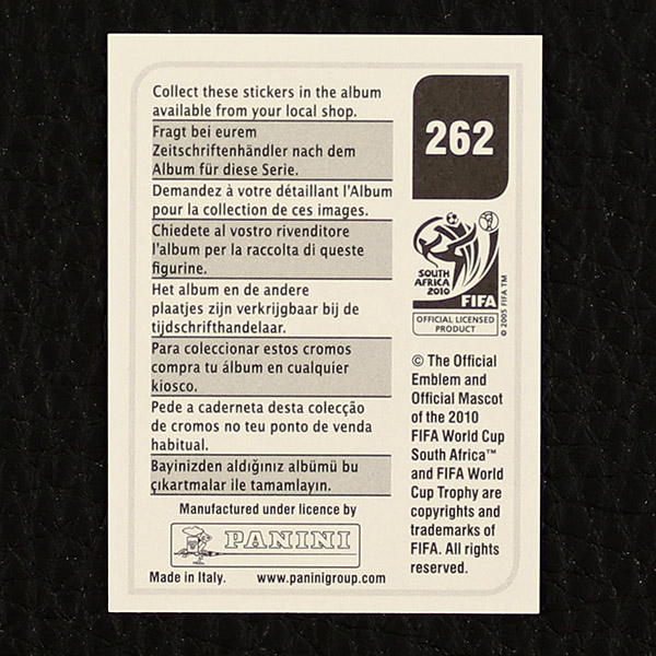 Per Mertesacker Panini Sticker Nr. 262 - South Africa 2010