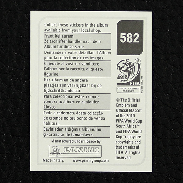 Switzerland Badge Panini Sticker No. 582 - South Africa 2010