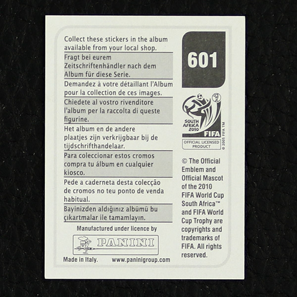 Honduras Badge Panini Sticker No. 601 - South Africa 2010