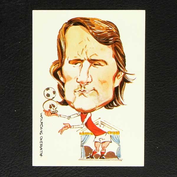 Wolfgang Overath Bergmann Sticker Fußball 83 Karikatur