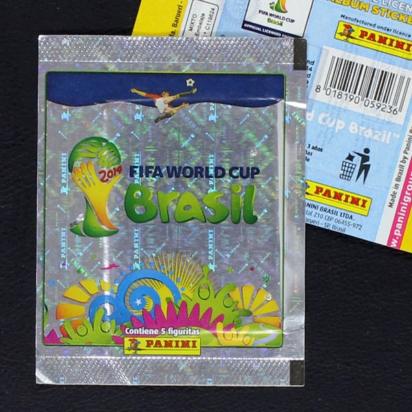 Brasil 2014 Panini Sticker Tüte Hologramm belb variant