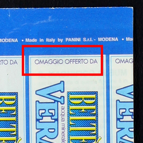 Calciatori 1994 Panini Sticker Tüte Omaggio Version