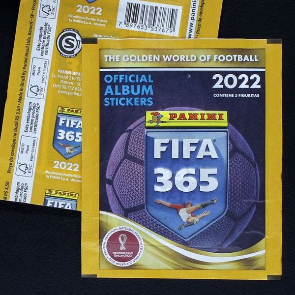 FIFA 365 2022 Panini Sticker Tüte Brasil Version