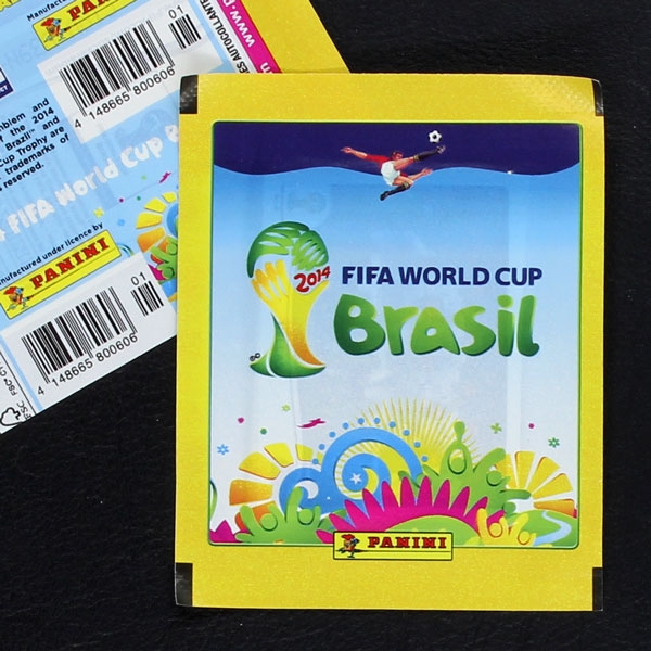Brasil 2014 Panini Sticker Tüte deutsche Variante
