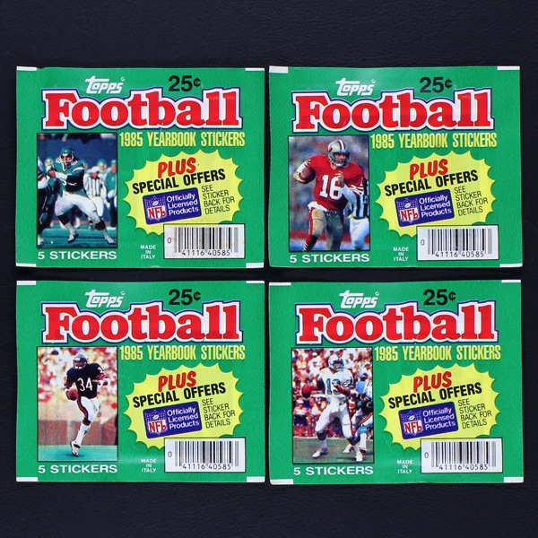 NFL Football 1985 Topps sticker bag