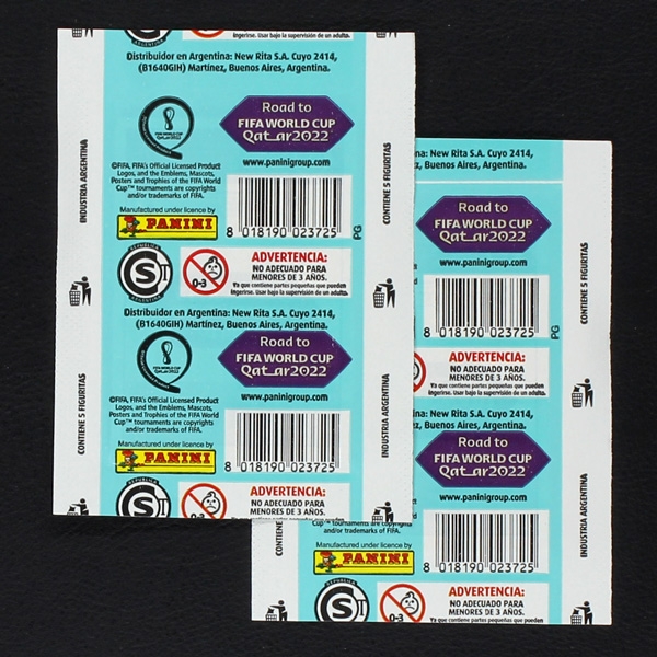 Road to Qatar 2022 Panini Sticker Tüten - 2 Argentina Version