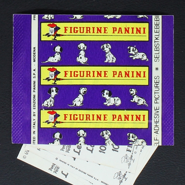 101 Dalmatiners 1980 Panini sticker bags - 6 Versions