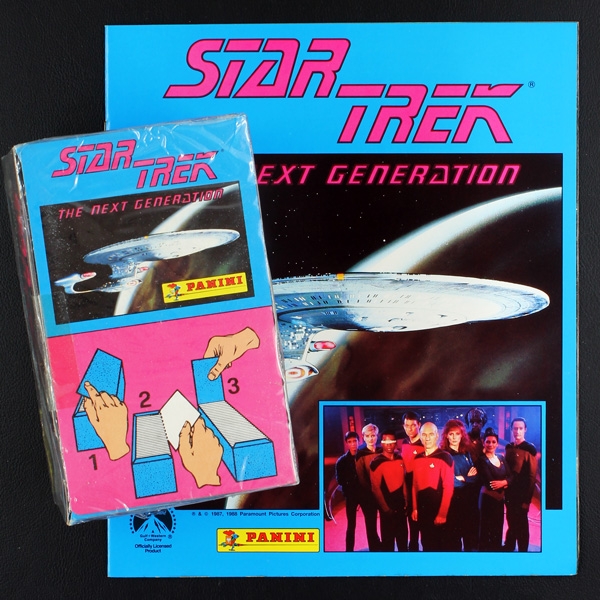 Star Trek TNG Panini sticker album with box