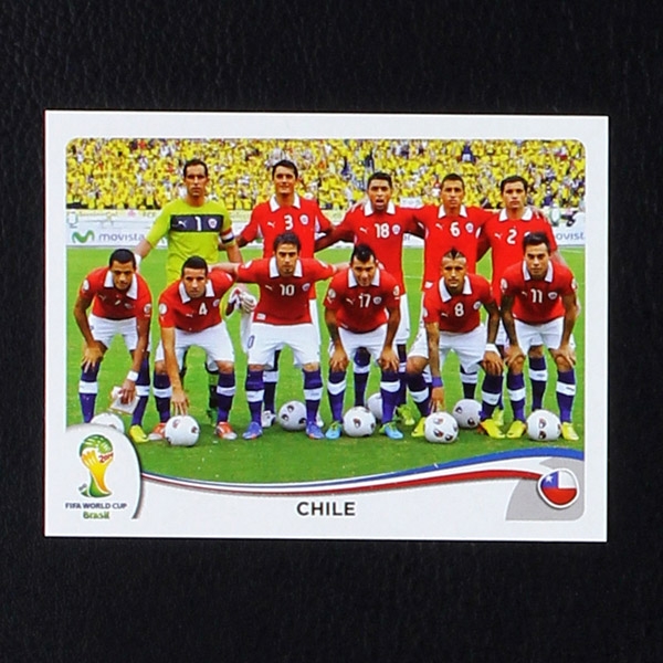 Brasil 2014 Nr. 147 Panini Sticker Chile Team