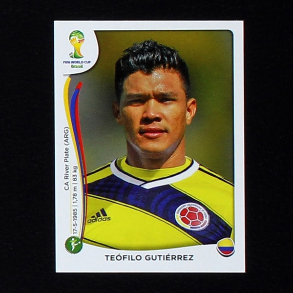 Brasil 2014 No 200 Panini Sticker Teofilo Gutierrez Sticker Worldwide