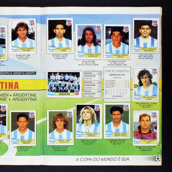 USA 94 - Mundial de Futebol Panini Album komplett