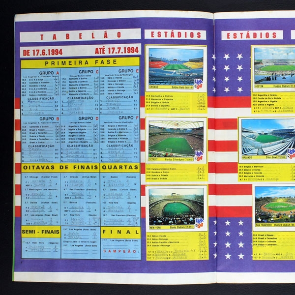 USA 94 - Mundial de Futebol Panini Album komplett