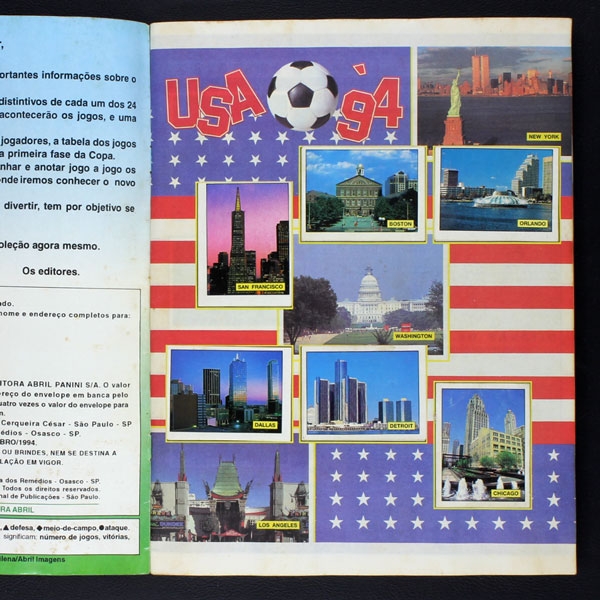 USA 94 - Mundial de Futebol Panini Album komplett