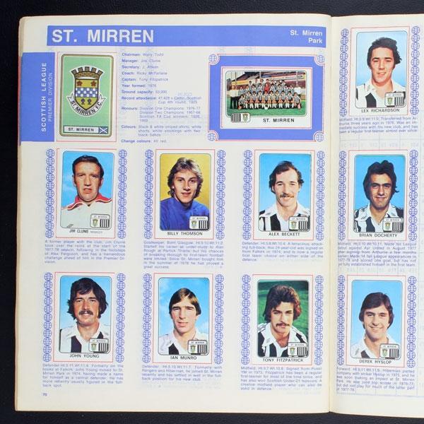Football 79 Panini Sticker Album komplett