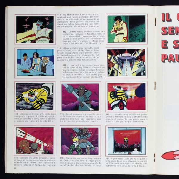 Jeeg Robot Panini Sticker Album komplett - IT