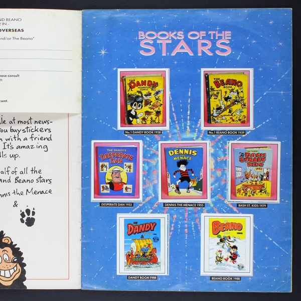 Dandy Beano Panini Sticker Album komplett - GB