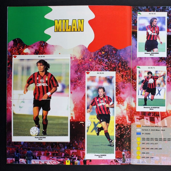 Eurocups Star Parade 94 SL Italy Sticker Album komplett