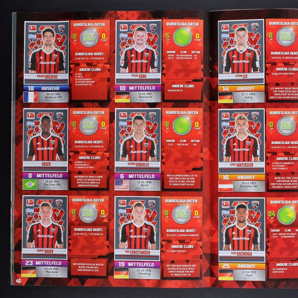Fußball 2015 Topps Sticker Album komplett