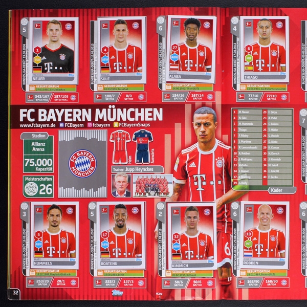 Fußball 2017 Topps sticker album complete