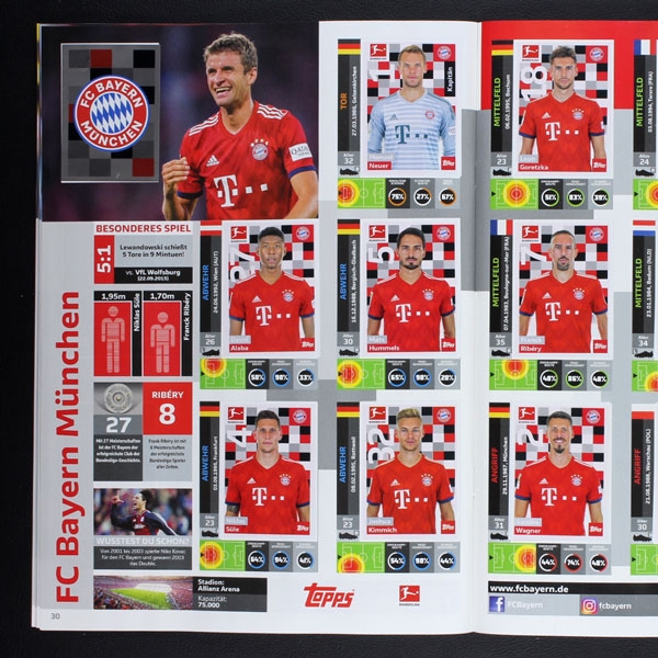Fußball 2018 Topps Sticker Album komplett