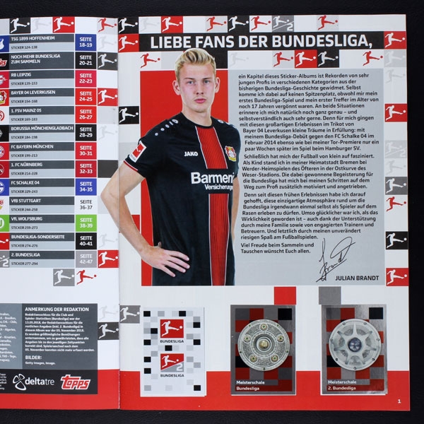 Fußball 2018 Topps Sticker Album komplett
