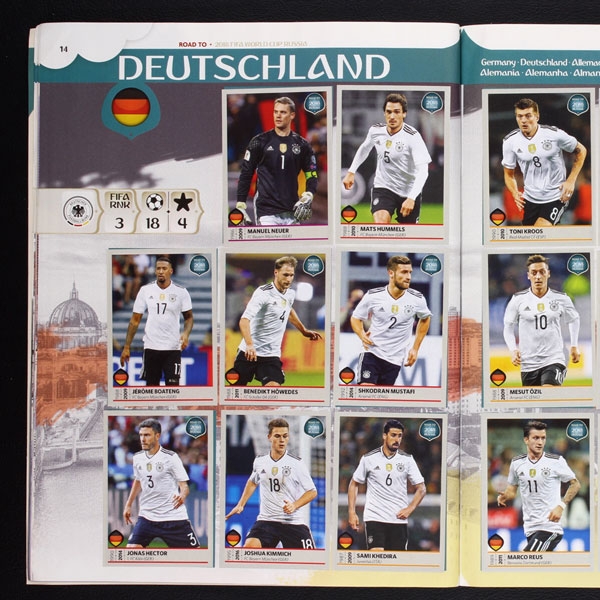 Road to Russia 2018 Panini Sticker Album komplett