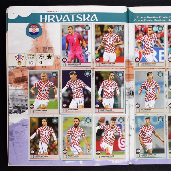 Road to Russia 2018 Panini Sticker Album komplett