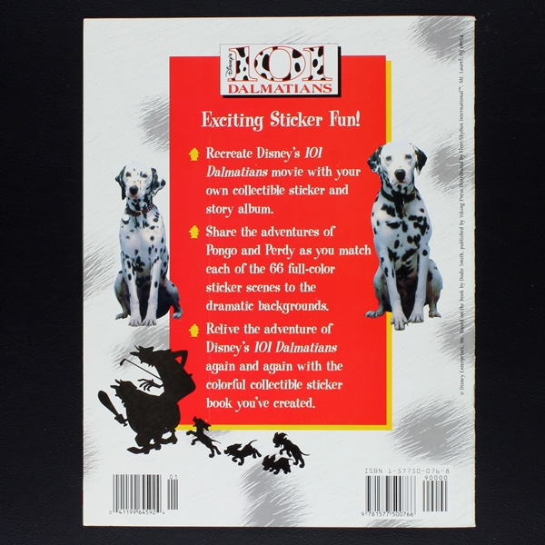 101 Dalmatians Panini Sticker Album komplett - USA