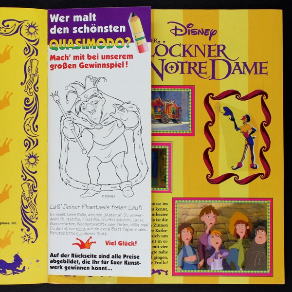 Der Glöckner von Notre Dame Panini Sticker Album komplett