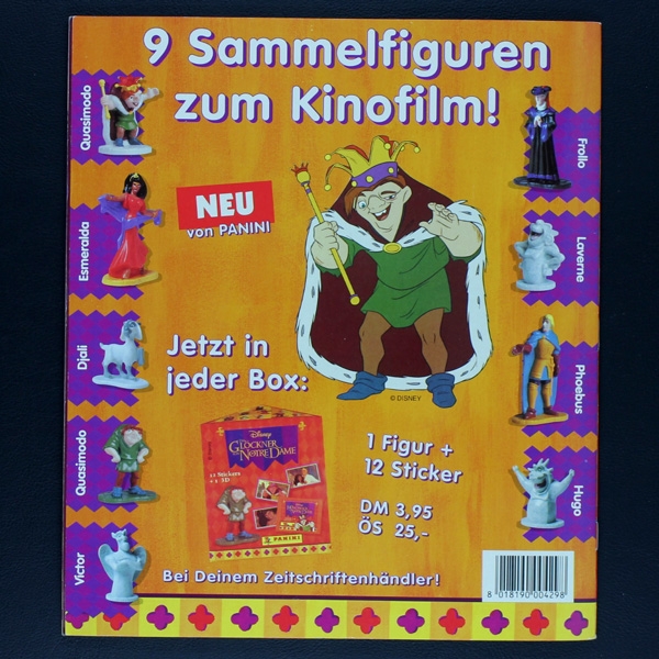 Der Glöckner von Notre Dame Panini Sticker Album komplett