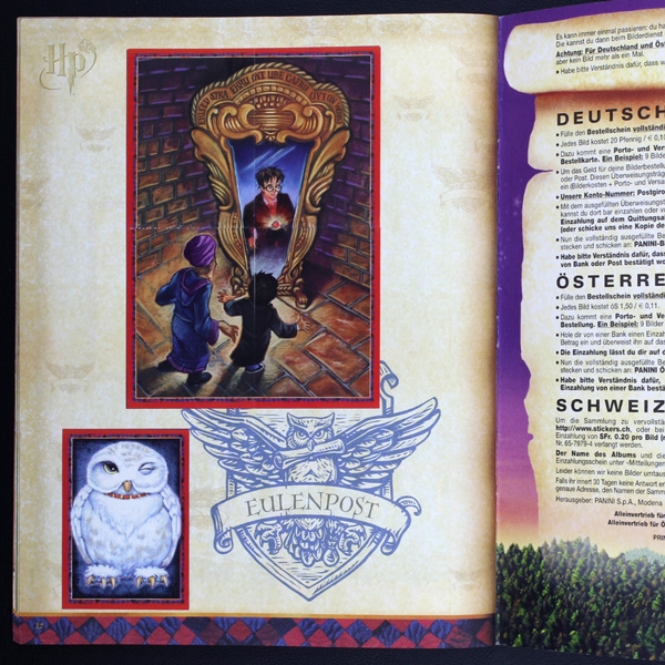 Harry Potter Panini Sticker Album komplett
