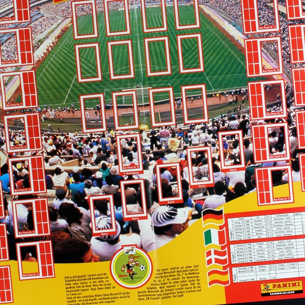 Euro 88 Panini empty Coca Cola Poster