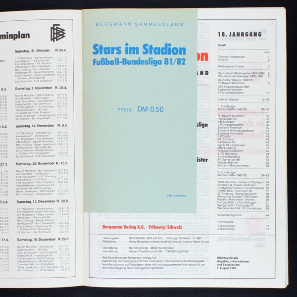 Stars im Stadion 81 Bergmann Sticker Leeralbum