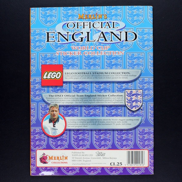 England Merlin Sticker Album