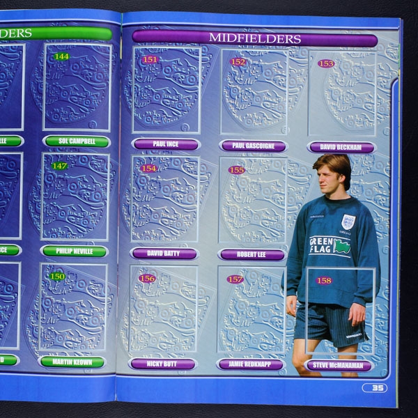 England Merlin Sticker Album