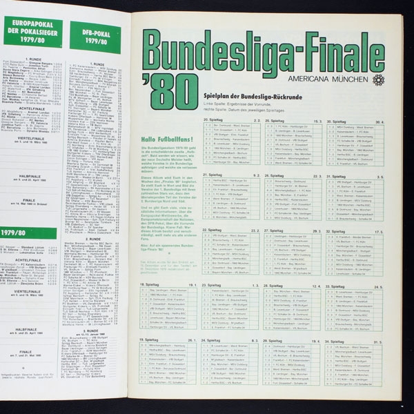 Bundesliga Finale 80 Americana Leeralbum + 318 Sticker