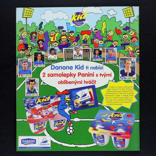 France 98 Panini Sticker Album teilgefüllt Tschechische Variante