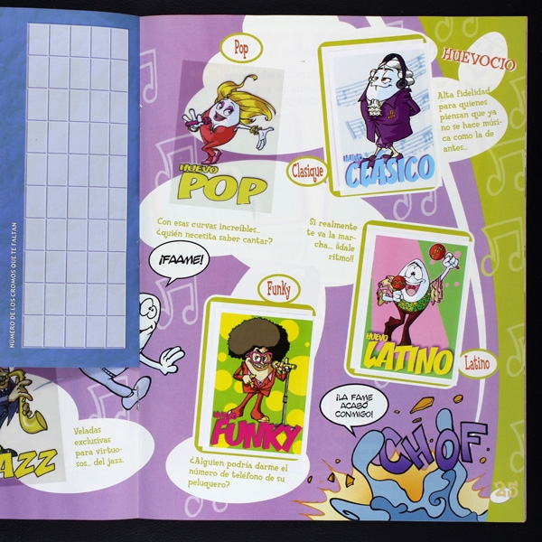 Huevos Panini Sticker Album teilgefüllt - E