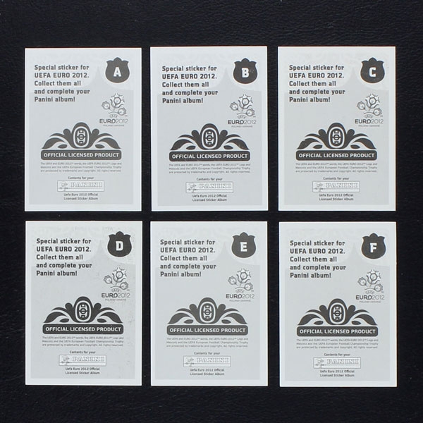 Euro 2012 Panini Coca Cola Sticker A - F komplett