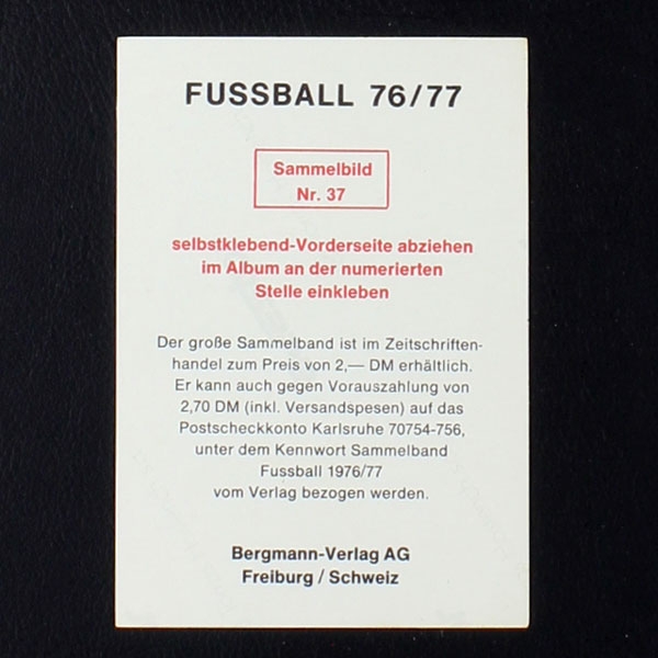 Franz Beckenbauer Bergmann Sticker Fußball 1976