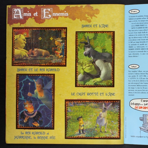 Shrek 2 Panini Sticker Album komplett - F